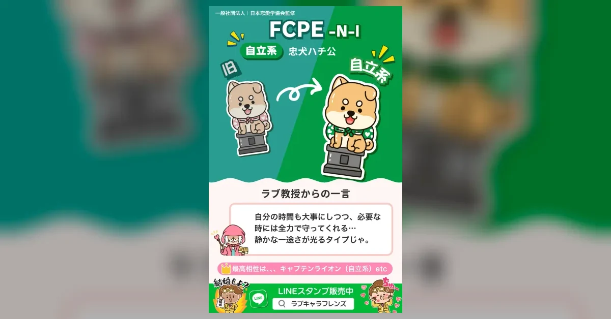 忠犬ハチ公｜FCPE-NI｜ラブキャラ診断64